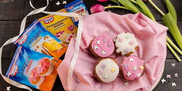 маффины с малиной и черникой