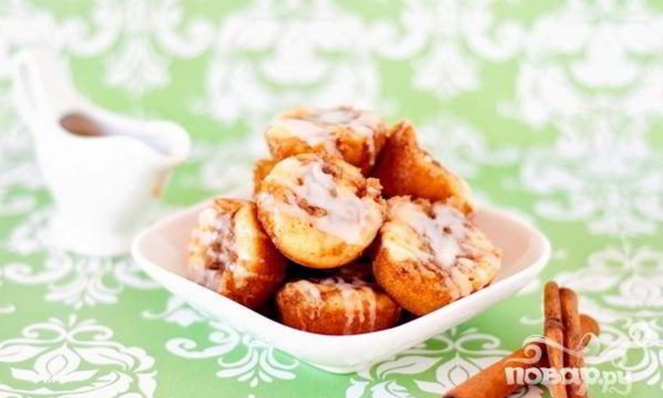 Рецепт маффины с посыпкой и ванильной глазурью