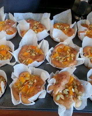 Маффины с розмарином и тыквой