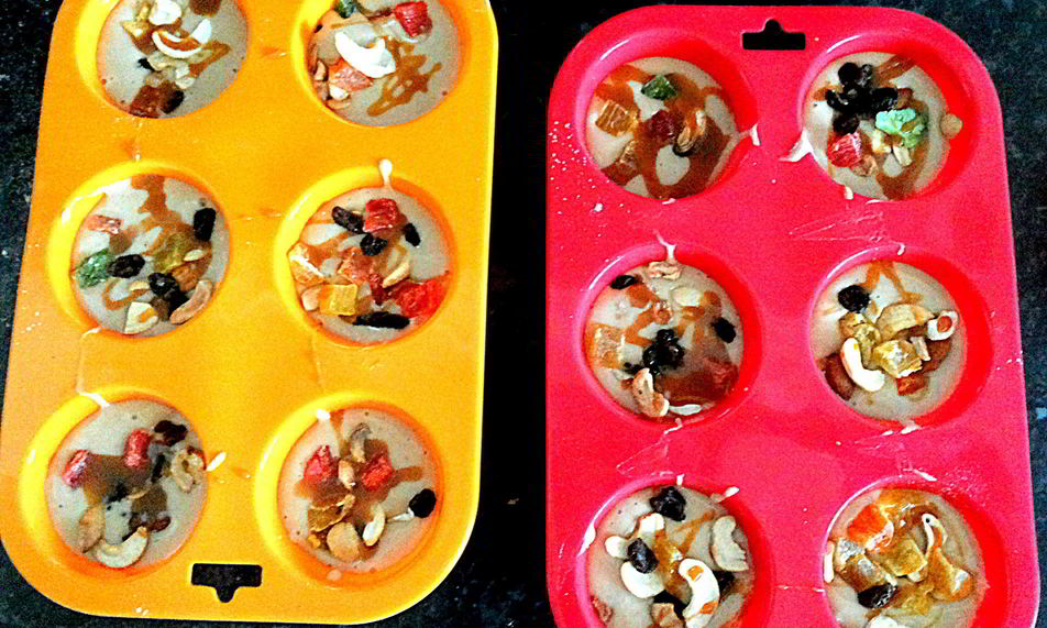 Рецепт маффины с цукатами и орехами