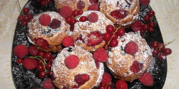 маффины с ягодами