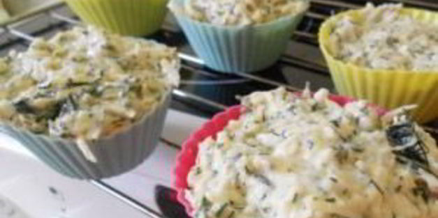 маффины с зеленью и сыром