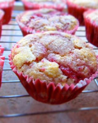 Малиновые веганские маффины