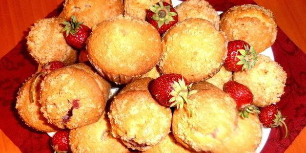 миндальные маффины с сюрпризом