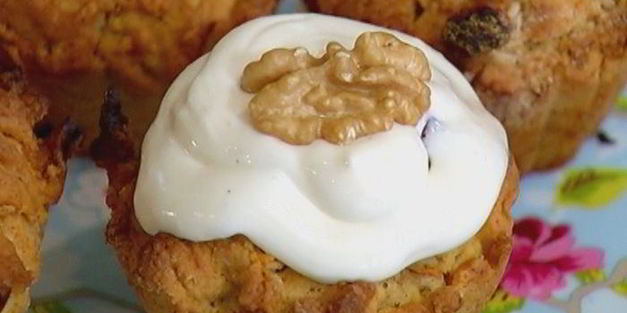 морковные маффины с грецкими орехами