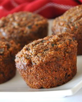 Морковные маффины с отрубями и льняным семенем