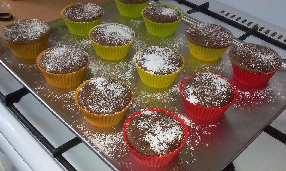 Рецепт шоколадные маффины с кусочкамии шоколада