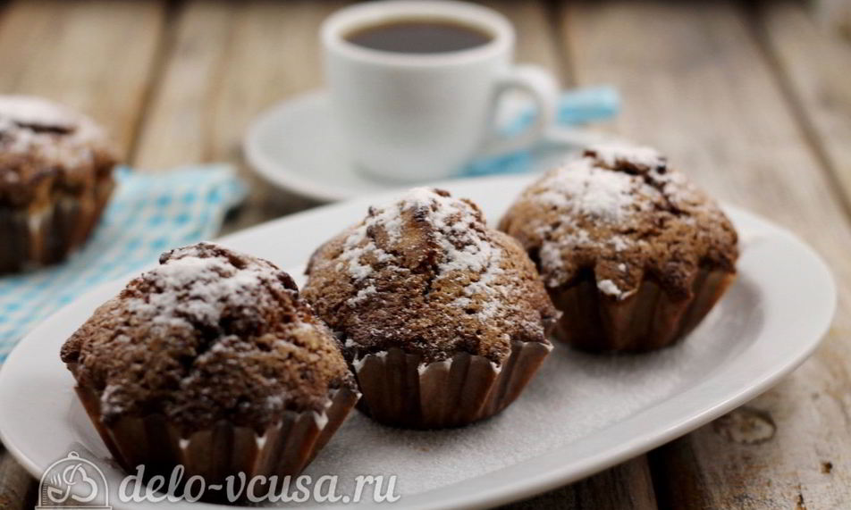 Рецепт шоколадные маффины с вишней
