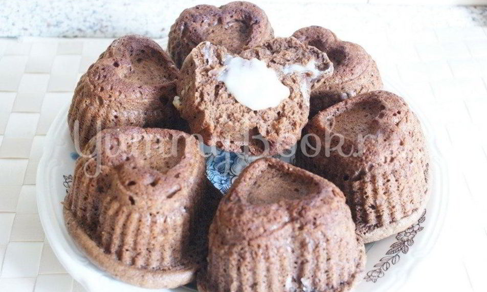 Рецепт шоколадные маффины с заварным кремом