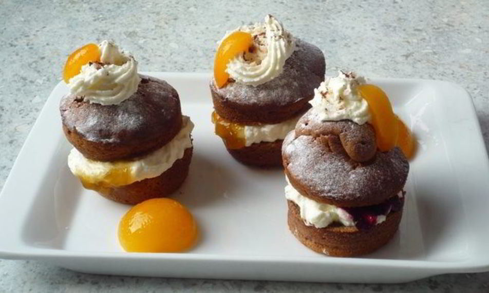 Рецепт шоколадные маффины со взбитыми сливками