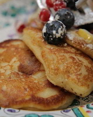 Фруктовые оладьи на кефире