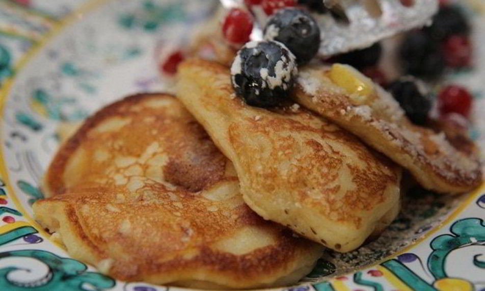 Рецепт фруктовых оладий ны кефире