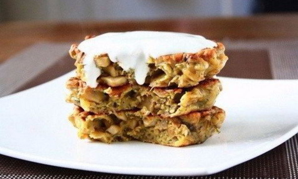 Рецепт грибные оладушки со сметаной