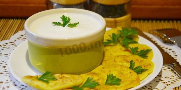 кабачковые оладушки с чесноком и укропом