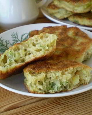 Капустные оладушки на кефире