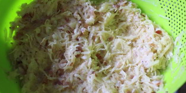 картофельные оладьи с беконом