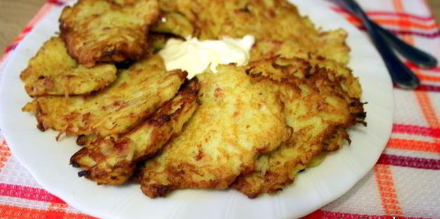 картофельные оладьи с беконом