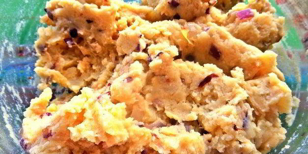 картофельные оладьи с колбасками