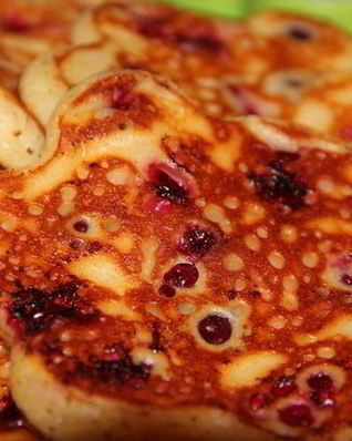 Клюквенные оладушки