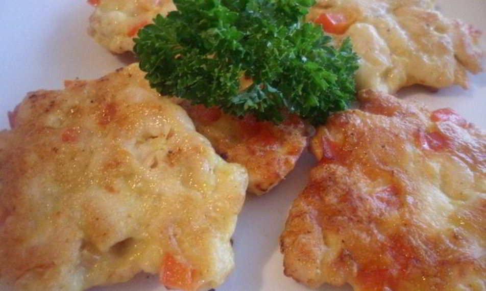 Рецепт куриные оладушки с перчинкой