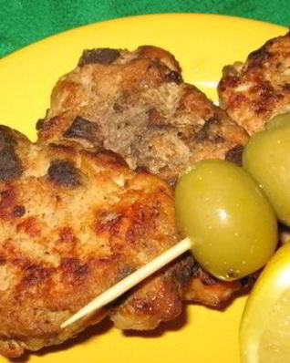 Куриные оладьи с печенью