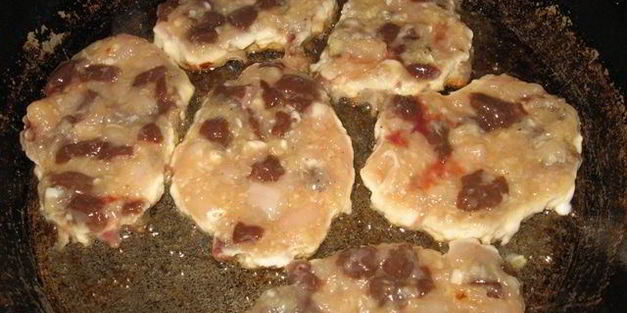 куриные оладьи с печенью
