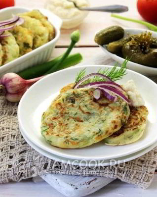 Оладьи из кабачков на простокваше