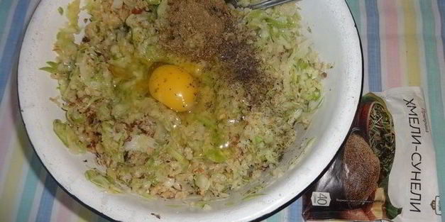 оладьи из кабачков с кашей и орехами