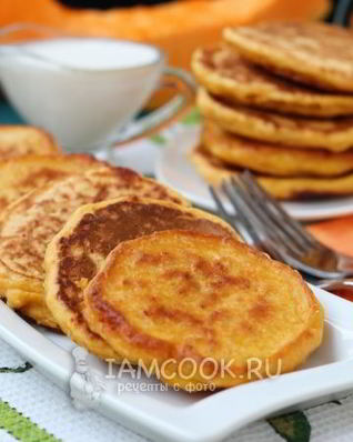 Оладьи из тыквы с сыром