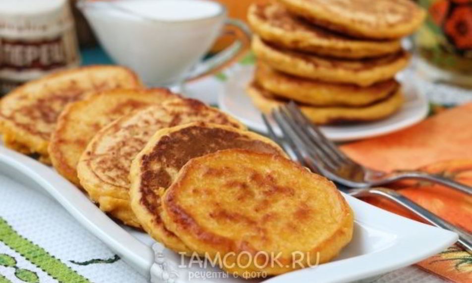 Рецепт оладьи из тыквы с сыром