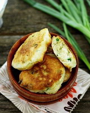 Оладьи с луком
