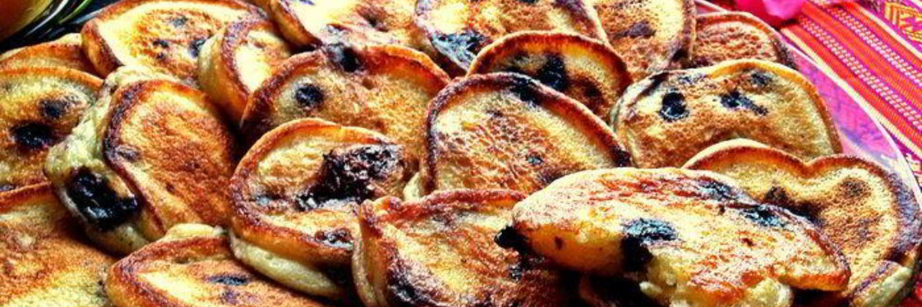 Оладьи с шоколадно-ягодной добавкой