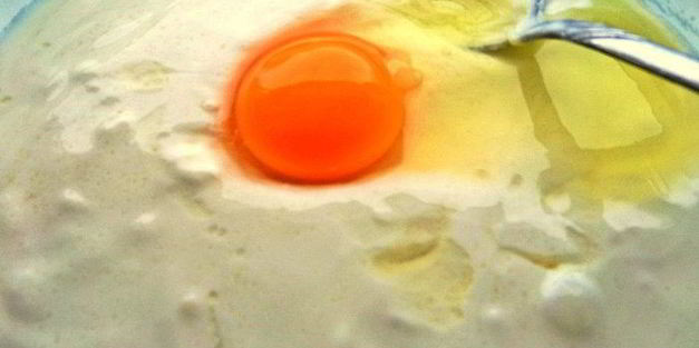 оладьи с шоколадно-ягодной добавкой