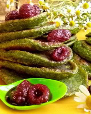 Оладьи со шпинатом