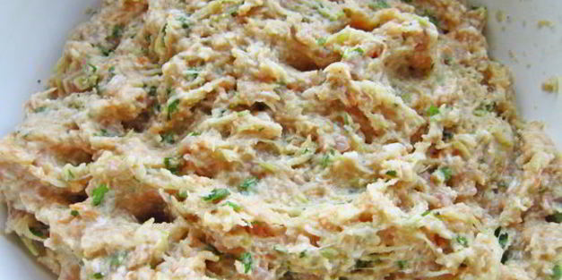 овощные оладьи с мясом