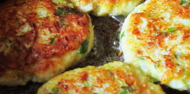 овощные оладьи с мясом