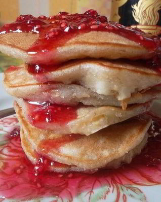 Овсяные оладушки с яблоком и корицей