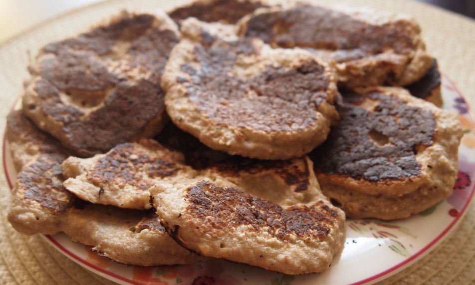 Рецепт овсяных оладий с бананома