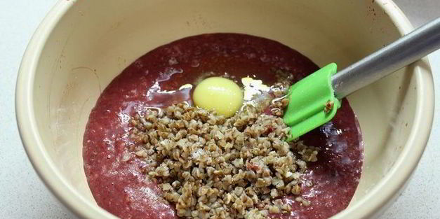 печеночные оладьи с гречкой