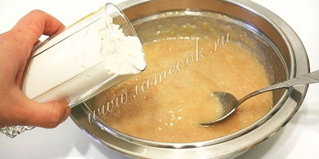 постные оладьи с яблоками