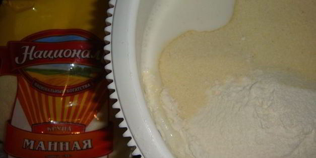 пышные оладушки с манной крупой