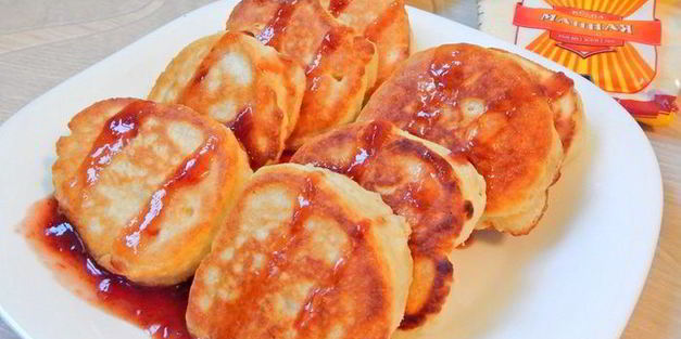 пышные оладушки с манной крупой