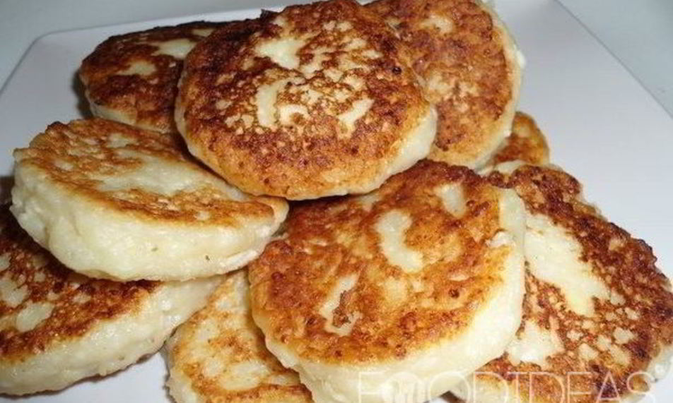 Рецепт творожные оладьи с яблоками