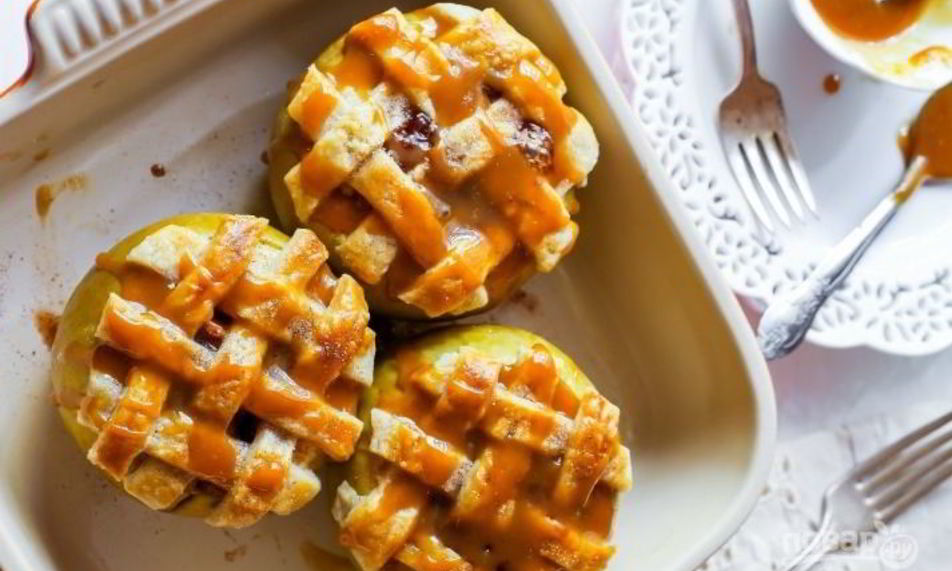 Рецепт печеные яблоки в тесте