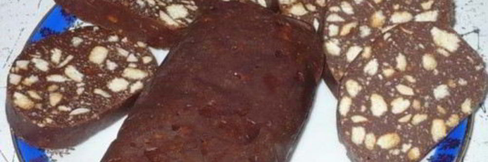 Колбаска из печенья и сгущенки