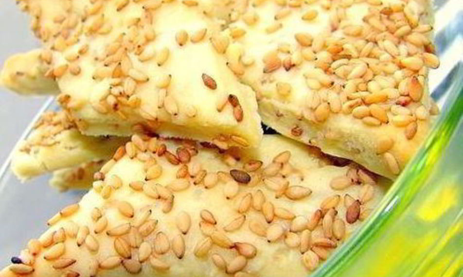 Рецепт кунжутные крекеры