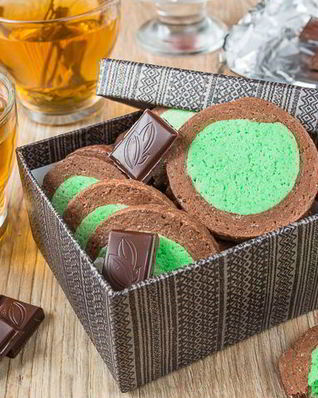 Мятно-шоколадное печенье