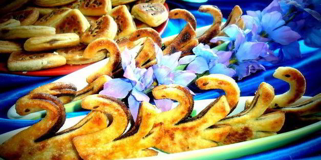 печенья гуси-лебеди с корицей из творожного теста