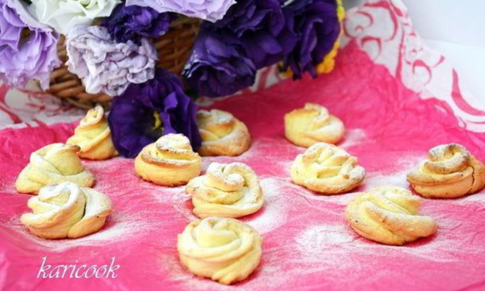 Рецепт печенье творожные розочки