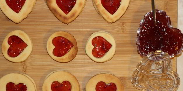 печенье валентинки